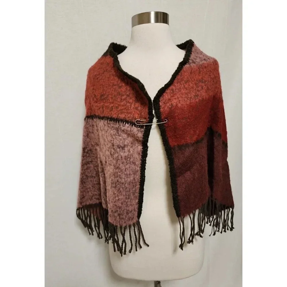 Womens Vintage Shawl Cape Made‎ In Italy One Size